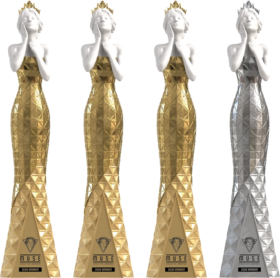 The result: 3 Golds and a Silver, MUSE Creative Awards 2026